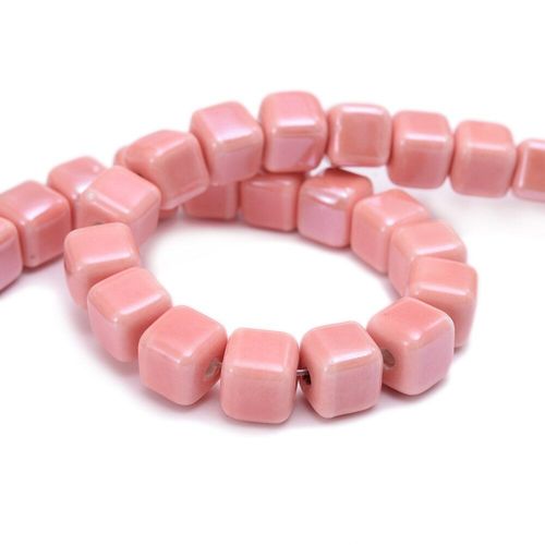 Perles Carrées En Céramique, 8mm, Pour Bricolage, Fabrication De Bijoux Faits À La Main, Accessoires Pour Colliers, Vente En Gros