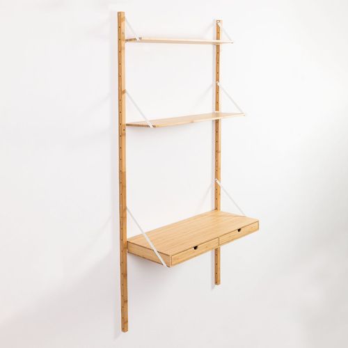 Étagère Murale Modulable En Bambou Kolex Blanc