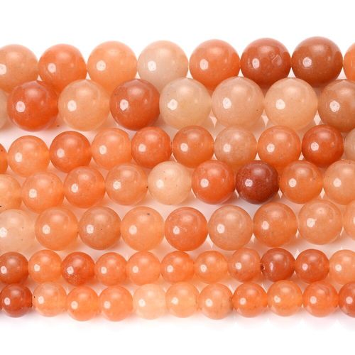 Perles Rondes En Pierre Naturelle Rouge, Aventurine, Pour La Fabrication De Bijoux, Breloques, Accessoires De Bracelet, 4/6/8/10/12mm