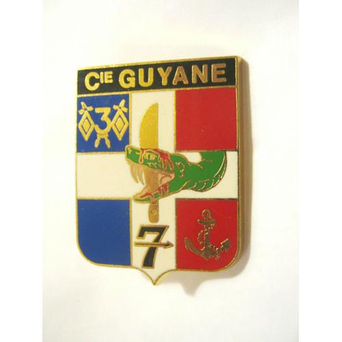 Insigne Regiment De Cuirassiers 3° Rc 7° Compagnie Guyane Y. Delsart