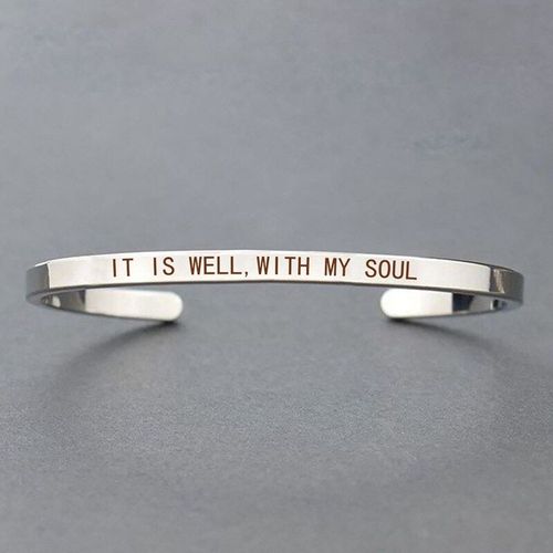 Bracelet Manchette En Or Rose Pour Femmes, Bijoux À La Mode, Lettres Inspirantes Gravées