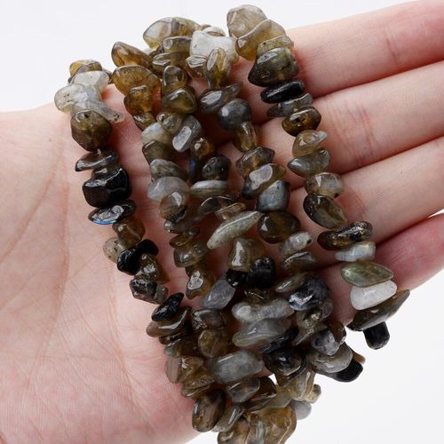 15 ''perles De Pierre Naturelle Irrégulière, Gravier Gris, Pierre Lumineuse Pour La Fabrication De Bijoux, Bracelet Boucles D'oreilles, Accessoires Diy