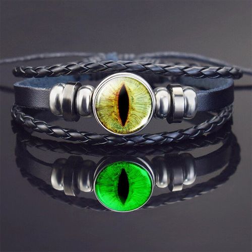 Bracelet En Cuir Noir Fait À La Main Pour Femmes, Hommes Et Filles, Cabochon En Verre Transparent Avec Photo, Cadeau