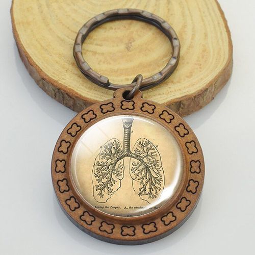 Porte Clés En Bois, Fait À La Main, Motif Exquis, Tendance, Cool, ¿Il Maléfique, Crâne, C¿Ur, Pendentif Photo, Cadeau Pour Femmes