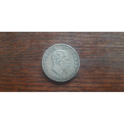 5 Lire Emanuele 2 Argent 1873