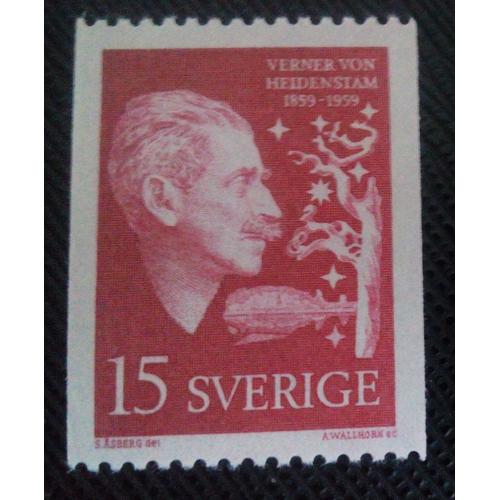 Timbre Suede Yt 440 Carl Gustaf Verner De Heidenstam (1859-1940) 1959 ( 031105 )