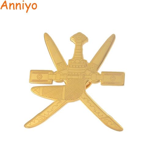 Broche Oman Pour Hommes Et Femmes, Bijoux En Acier Inoxydable, Cadeau Patriotique, #066921