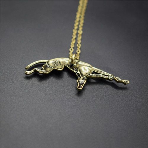 Collier En Forme De Chien Gris Italien Pour Femmes, Pendentif Vintage, À La Mode, Bijoux Sloughi, Gris Espagnol, Fouet, Nouvelle Collection