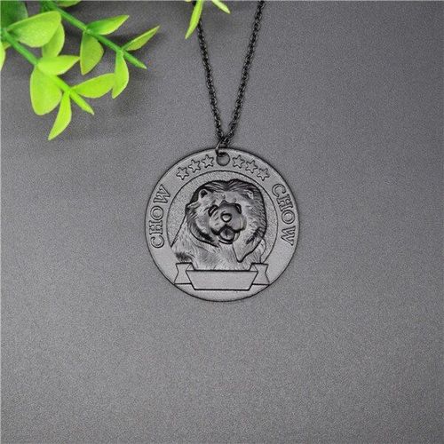 Collier Vintage Chow Chow Médaille, Style Rétro, Pendentif En Métal, Collier Pour Femmes, Bijoux Chien, Nouvelle Collection