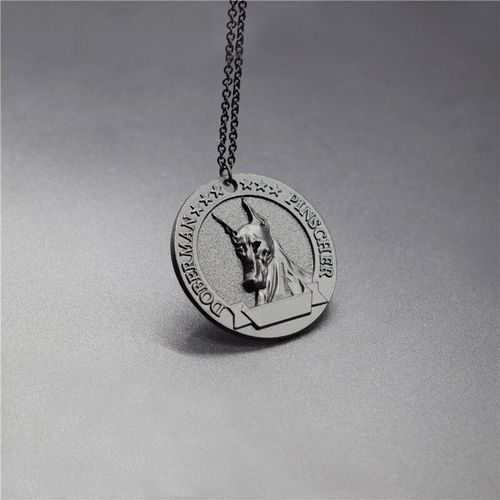 Pendentif Doberman Pinscher En Métal Pour Femme, Collier, Médaille, Style Rétro, Bijoux Pour Chien, Nouvelle Collection