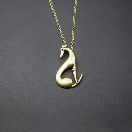 Collier En Forme De Chien Gris Italien Pour Femmes, Pendentif Vintage, À La Mode, Bijoux Sloughi, Gris Espagnol, Fouet, Nouvelle Collection