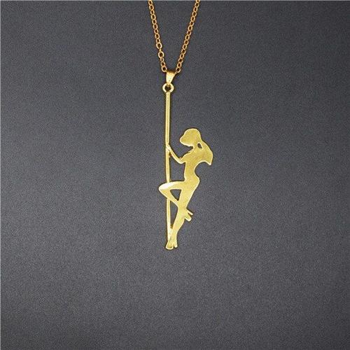 Collier Avec Pendentif Pour Danseuse Perche, 4 Couleurs, Tendance, Bande De Danse, Silhouette, Cadeau Pour Fête D'enterrement De Vie De Jeune Fille, Bijoux De Sport Pour Femmes