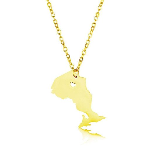 Collier Doré Et Argenté En Acier Inoxydable, Pendentif En Forme De C¿Ur, Bijou Commémoratif, Nouvelle Collection