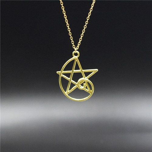 Pendentif Couleur Argent Doré, Bijoux De Séquence Fibonacci, Pendentif Science Simple, Mathématiques Portables