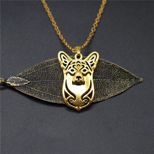 Collier À Breloques En Métal Pour Femmes, 4 Couleurs, Pendentif, Chien, Galsh Corgi, Tendance