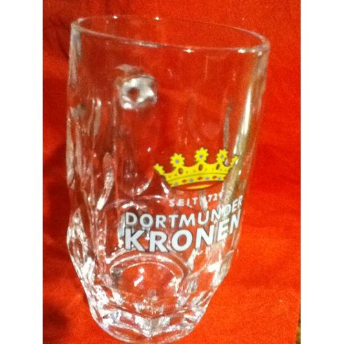 Chope À Bière Ancienne Dortmunder Kronen Seit 1729 Avec Couronne