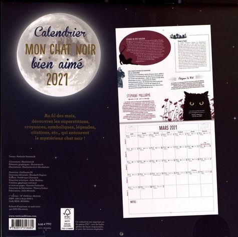 Calendrier Mon Chat Noir Bien Aime Calendrier Rakuten