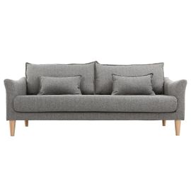 Canapé Scandinave 3 Places En Tissu Gris Kate