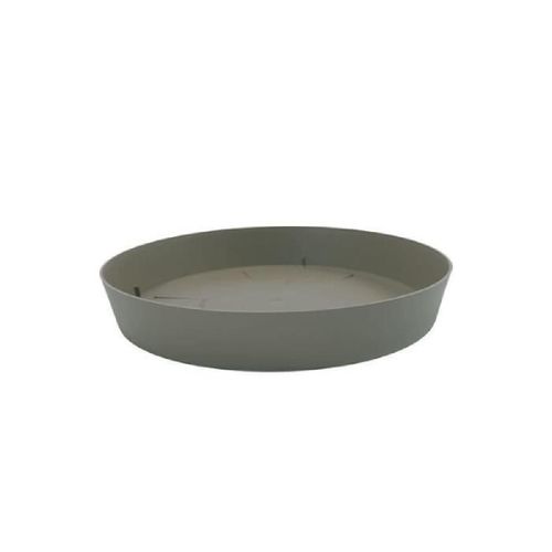 PLASTIKEN Plateau pour Pot a fleurs 24 Cm Collection TES- Taupe
