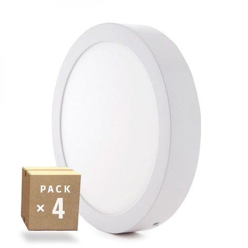 Pack De 4 Plafonniers Led 12w 930lm 6000ºk Surface 40 000h [Gr-Mzmd01-12w-Cw-Pk4-Ap]