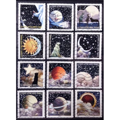 Série Correspondances Planétaires - N° 1324 1325 1326 1327 1328 1329 1330 1331 1332 1333 1334 1335 Obl - Cote 7,20 - France Année 2016 - Brn83 - N18659