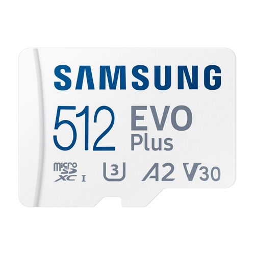 Carte Mémoire Micro SDXC SAMSUNG EVO PLUS 2021 version 512 Go U3 A2 V30 130Mb/s