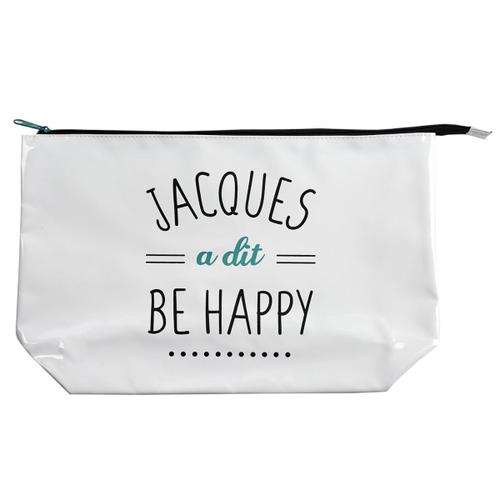 PROMOTION ! Trousse de toilette 'Jacques a dit' blanc (be Happy) - 37x23x10 cm