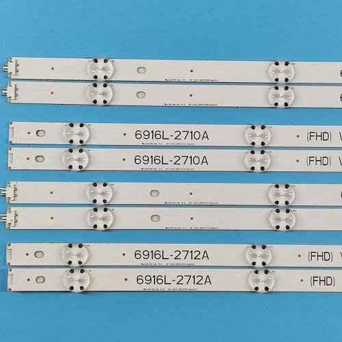 Bande rétroéclairage LED tv 8 pièces/ensemble, pour LG 49UH603V 49UH620V 49LF5400 49UH610V Nipseyteko