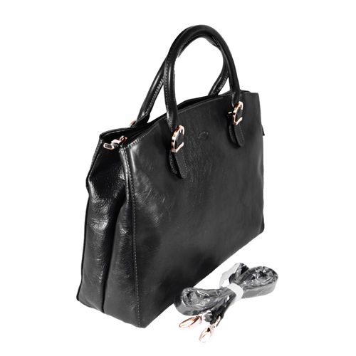 Sac KATANA porté main + bandoulière en cuir réf 82534 noir (3 couleurs disponible)