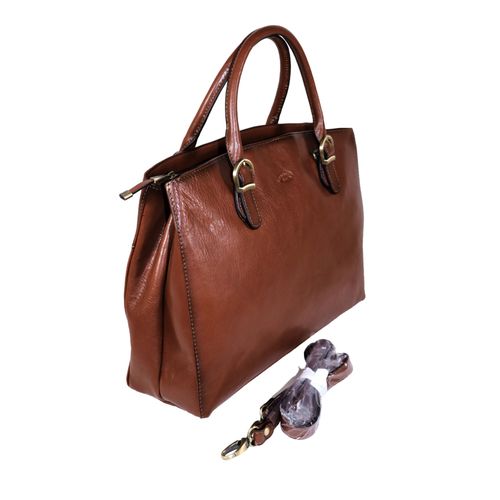 Sac KATANA porté main + bandoulière en cuir réf 82534 marron (3 couleurs disponible)
