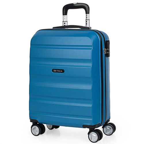 Valise Petite Cabine Rigide 4 Roues Trolley 55 Cm En ABS Texturé. Bagage À Main. Résistant Et Légère. Poignée 2 Anses Et Cadenas. Taille Low Cost Ryanair. T71650