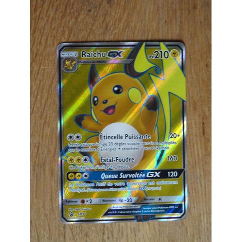 carte Pokémon SM90 Raichu GX brillante 210 PV (Jumbo)