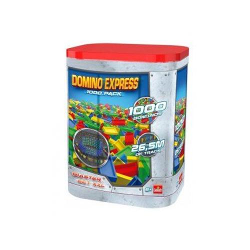 Mega Baril Xxl Domino Express 1000 Pieces - Piste 26,5m - Pack Recharge Circuit Dominos Cascades - Jeu Construction