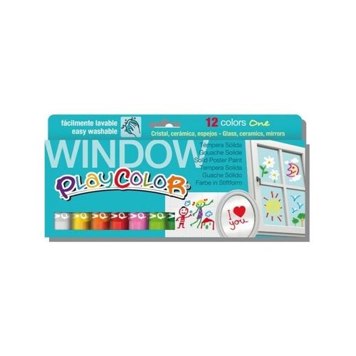 Instant Solid Tempera Playcolor Window One Conf. 12 Pcs