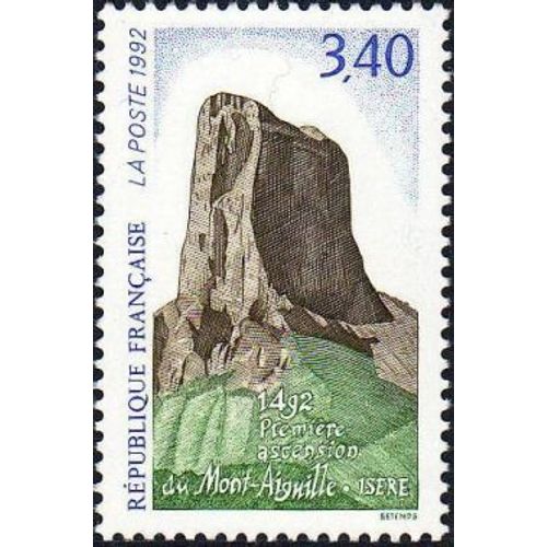 1 Timbre France 1992 Neuf-1ère Ascension Du Mont Aiguille . Isère- Yt 2762