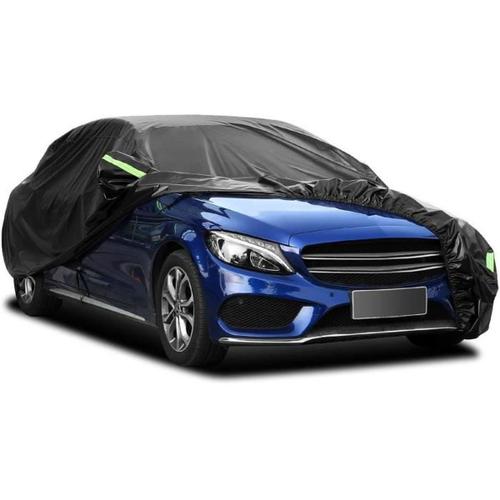 Bâche Voiture Noir Couverture Imperméable Voiture 540*180*120cm Housse Protection Etanche Auto Anti Uv Neige Poussière Chaleur