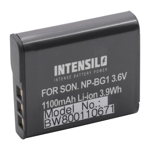 INTENSILO Li-Ion Batterie 1100mAh (3.6V) pour appareil photo, caméra Sony Cyber-shot DSC-W210, DSC-W215, DSC-W220, DSC-W220/B Remplace: NP-BG1.