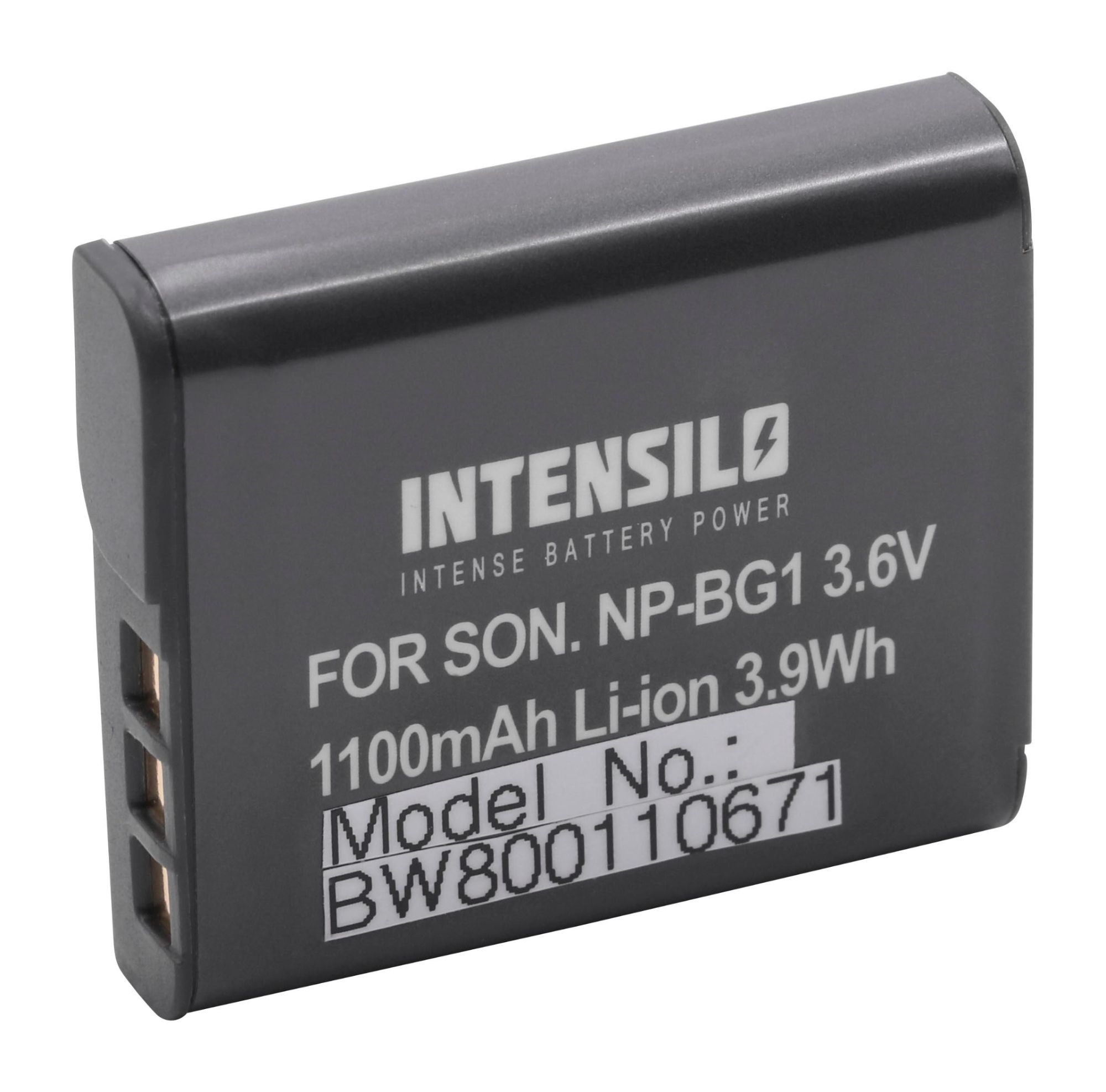 INTENSILO Li-Ion Batterie 1100mAh (3.6V) pour appareil photo, caméra Sony Cyber-shot DSC-HX30V, DSC-HX5, DSC-HX5B, DSC-HX5V Remplace: NP-BG1.