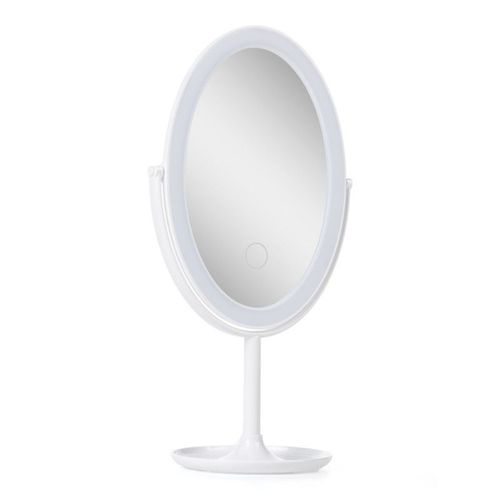 Miroir De Maquillage Éclairé Led 4200ºk Ø14,5cm Rechargeable-Ajustable Blanc40.000h [Sun-Esled-02-W]