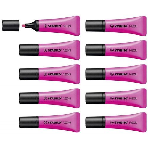 Stabilo 72/58 - Surligneur Stabilo Neon - Magenta - Paquet De 10 Pcs