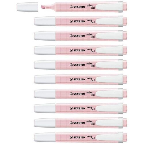 Stabilo 275 / 129-8 - Surligneur Stabilo Swing Cool Pastel - Dusty Pink - Pack De 10 Pcs