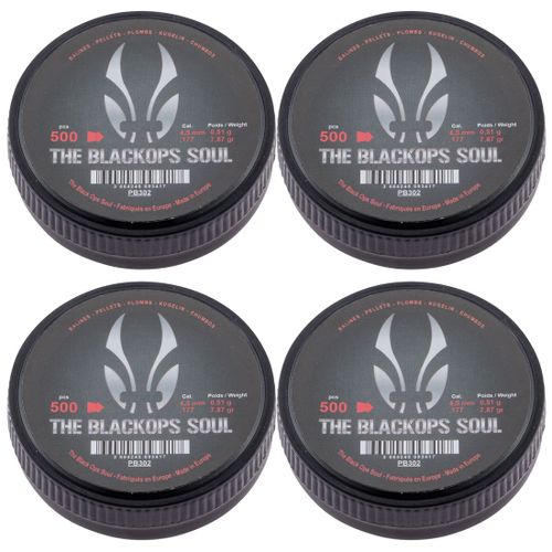 Boite De 500 Plombs 4.5 Mm Black Ops Soul Tête Pointue Par 4