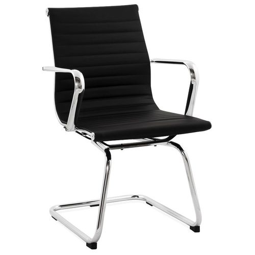 Chaise De Bureau Design 'giga' En Matière Synthétique Noire
