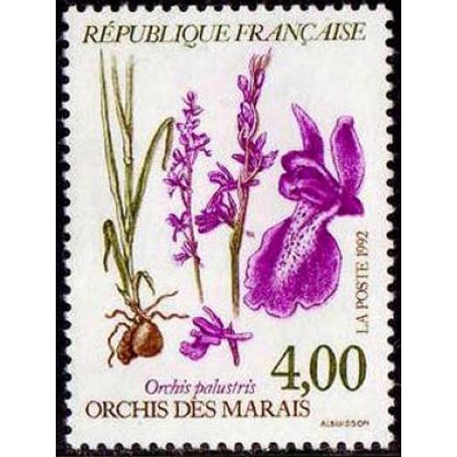 1 Timbre France 1992 Neuf- Orchis Des Marais - Yt 2768