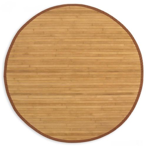 Tapis En Bambou Rond Brun Ø 120cm Tap06068