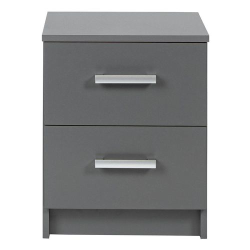 Zeine - Chevet 2 Tiroirs Coloris Gris Graphite