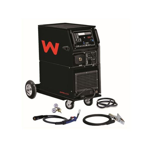 Poste à souder UNIMIG 250 Ampères Professionnel GAZ NO GAZ AWELCO sur Roues Complet + Accessoires MIG MAG MOG 2 ou 3 ph