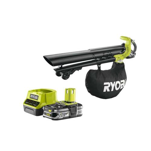 Pack RYOBI Souffleur aspiro-broyeur 18V One+ Brushless OBV18 - 1 Batterie 2.5Ah - 1 Chargeur rapide RC18120-125