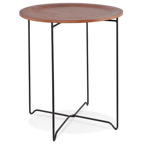 Table D'appoint Design 'tsunami' Noire Style Industriel