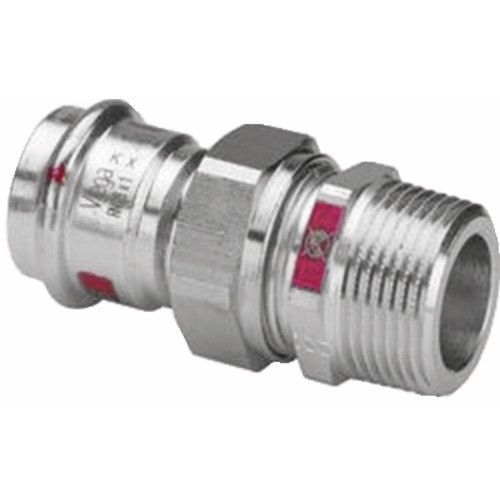 Union 3 pièces électrozingué femelle Ø 15 à sertir fileté mâle 15/21 VIEGA